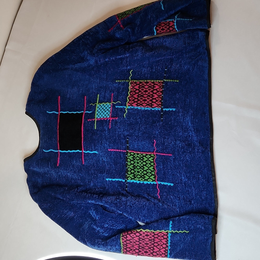 Allure Vintage Patchwork Cardigan Sweater. Size L - Picture 10 of 13